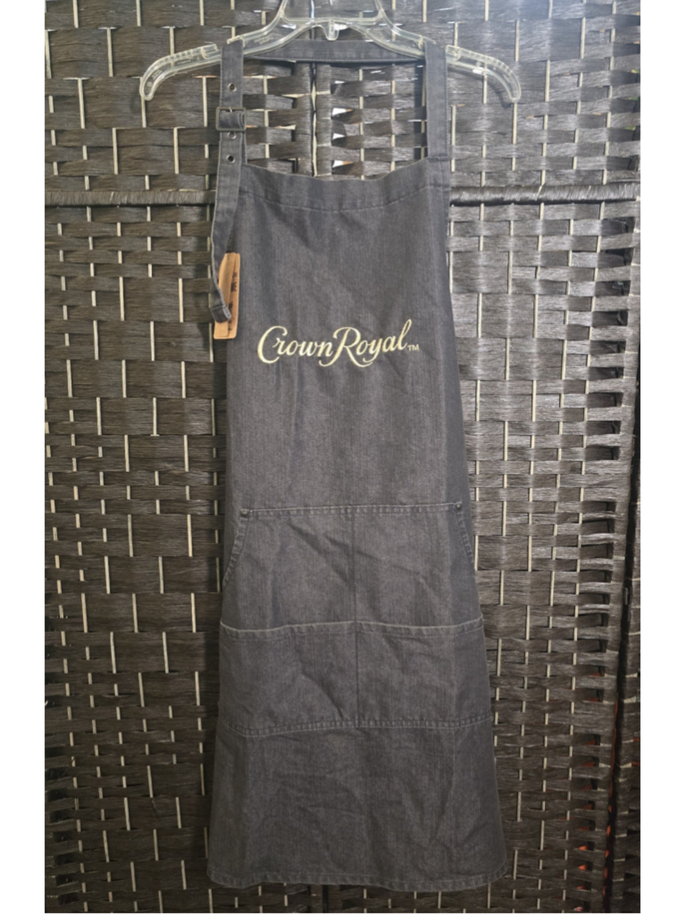 Crown Royal Black Denim Bartender Apron Pockets Adjustable NWT Artisan Reprime
